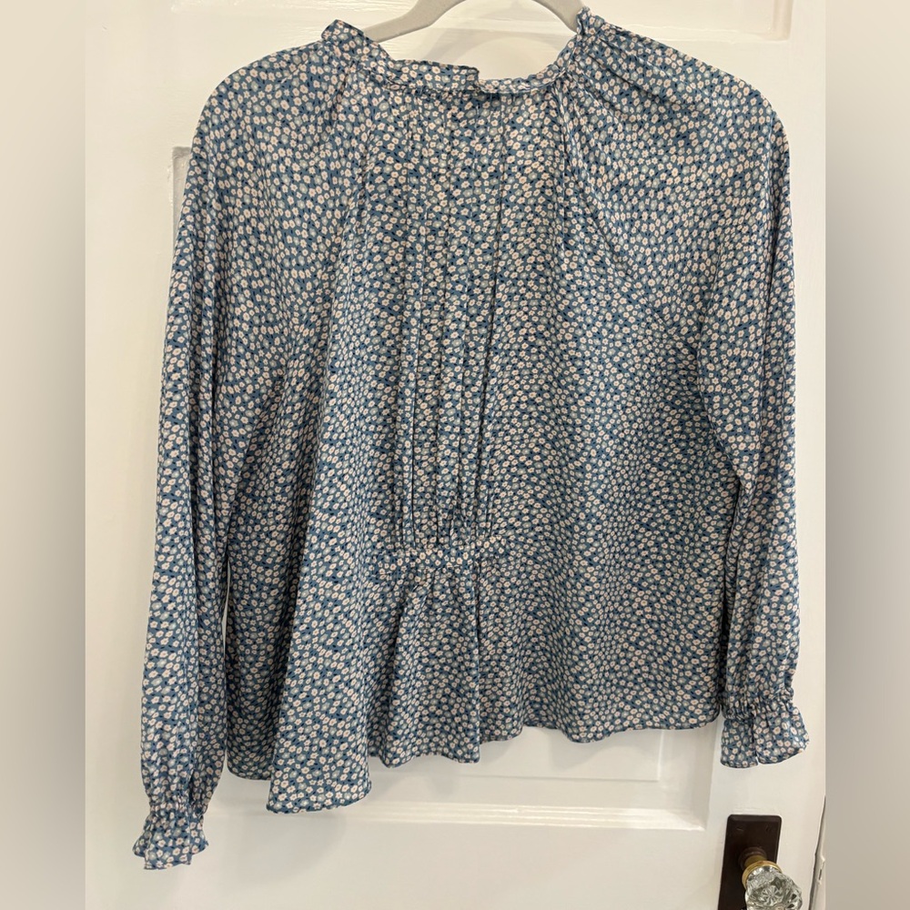 Madewell Blue Floral Blouse